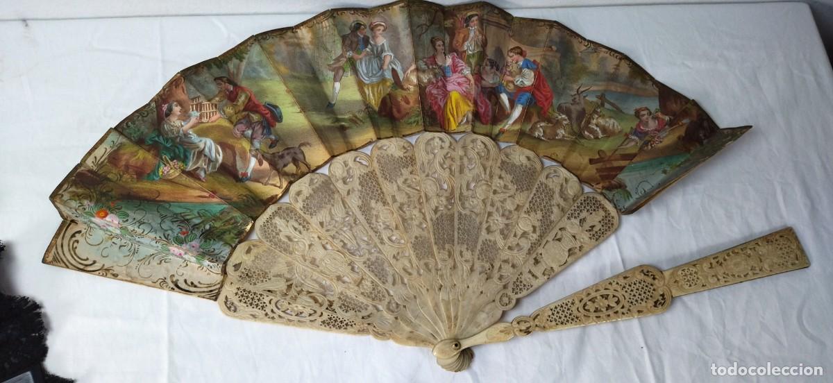 Antig&uuml;edades: Lote cinco abanicos - Foto 5