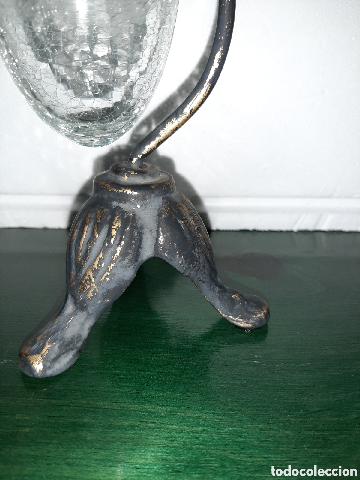 Antig&uuml;edades: Antigua l&aacute;mpara farol candelabro - Foto 2