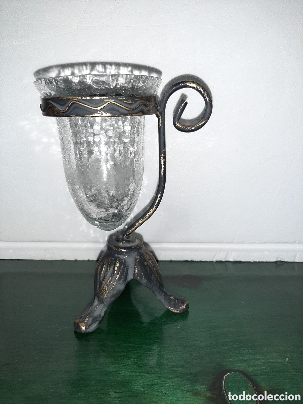Antig&uuml;edades: Antigua l&aacute;mpara farol candelabro - Foto 1