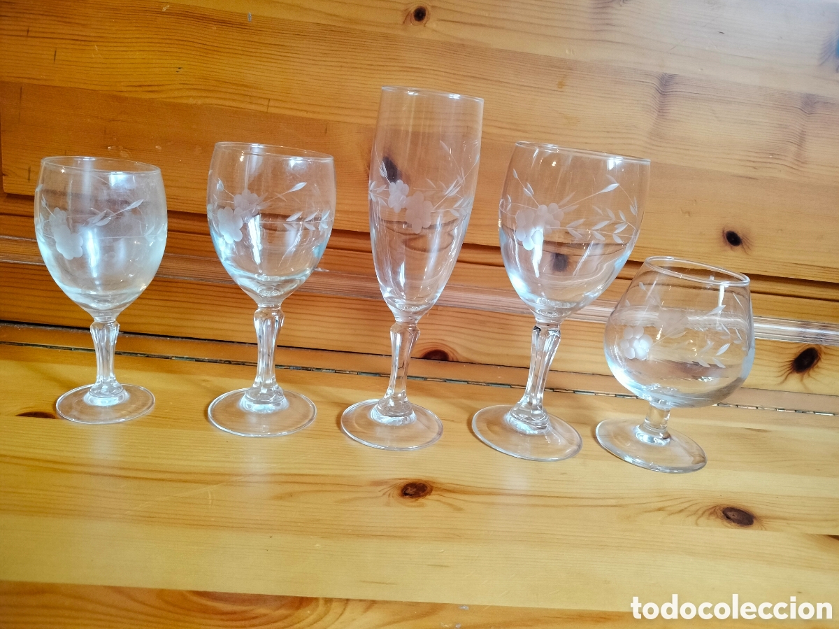 Antig&uuml;edades: Conjunto copas cristal - Foto 1