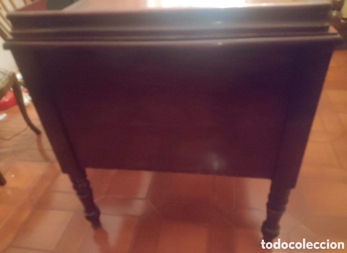 Antig&uuml;edades: Mesa despacho DOBLE CARA estilo ingles caoba - Foto 6