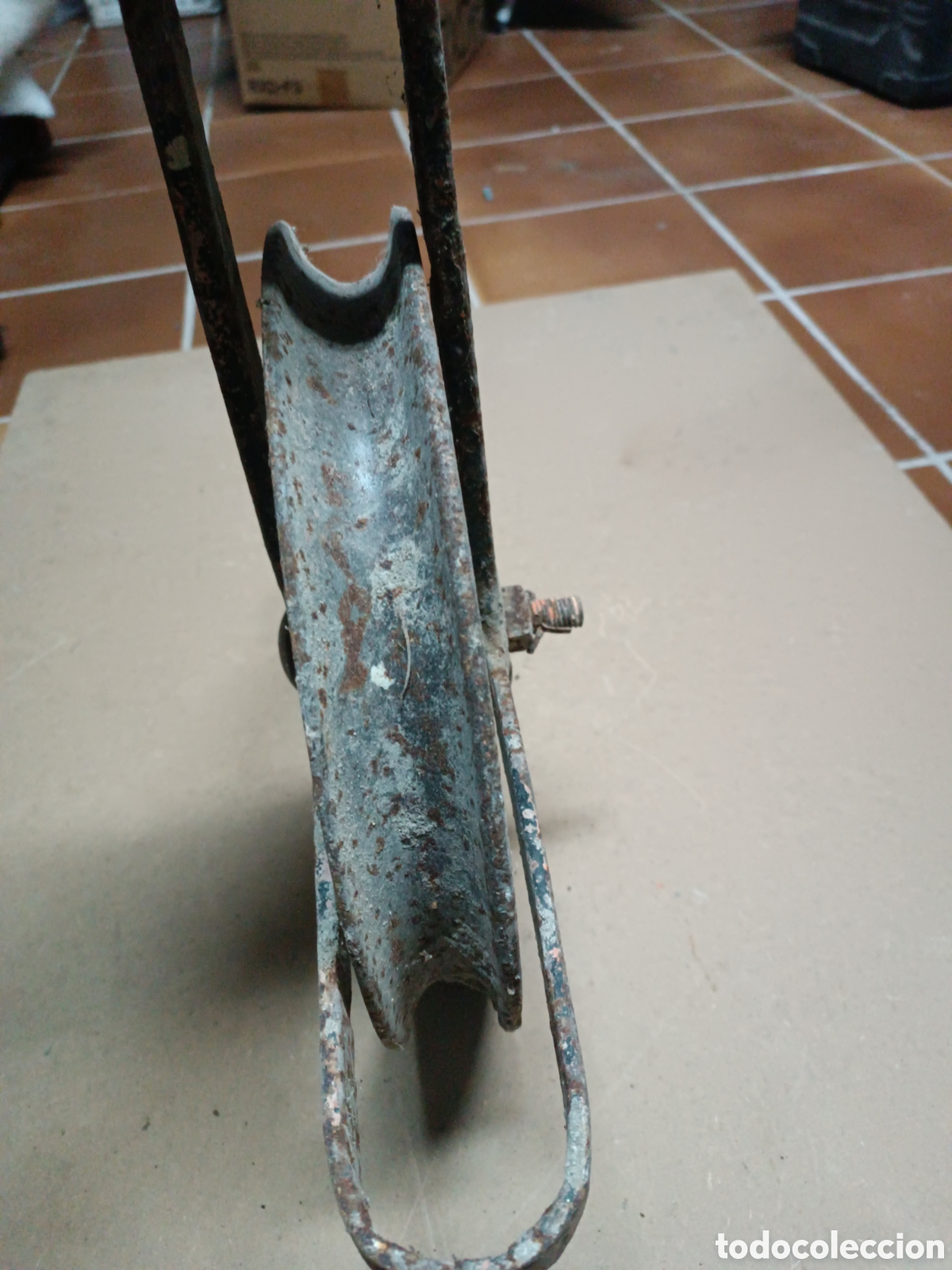 Antig&uuml;edades: ANTIGUA POLEA DE HIERRO FORJADO - Foto 5