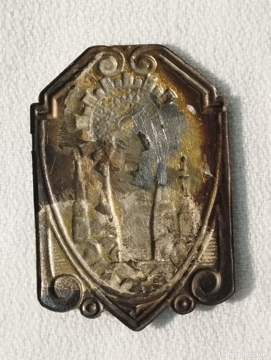 Antig&uuml;edades: PLACA DE LA VIRGEN DEL PILAR CON SU ESTUCHE - Foto 4