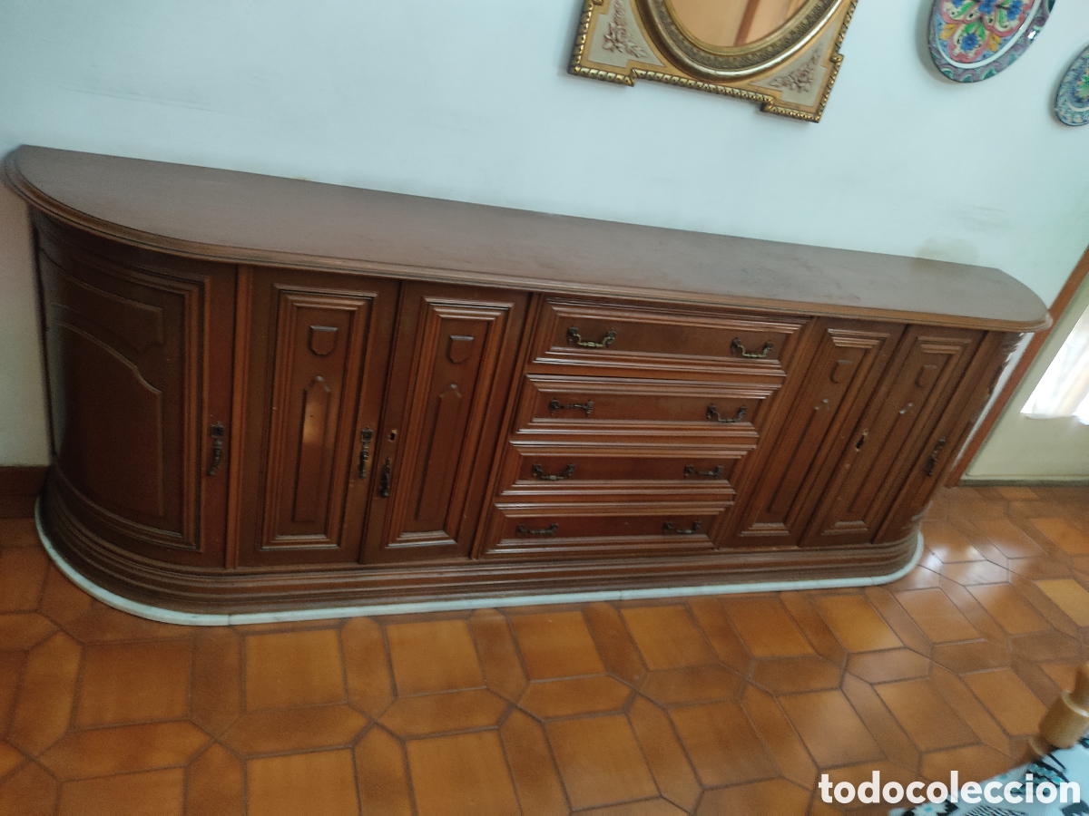 Antig&uuml;edades: Mueble comedor grande madera y marmol - Foto 2