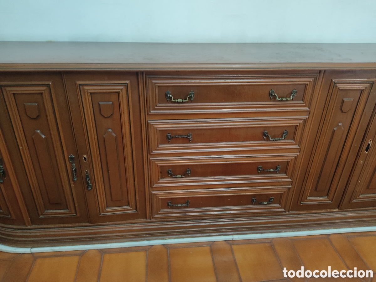 Antig&uuml;edades: Mueble comedor grande madera y marmol - Foto 4