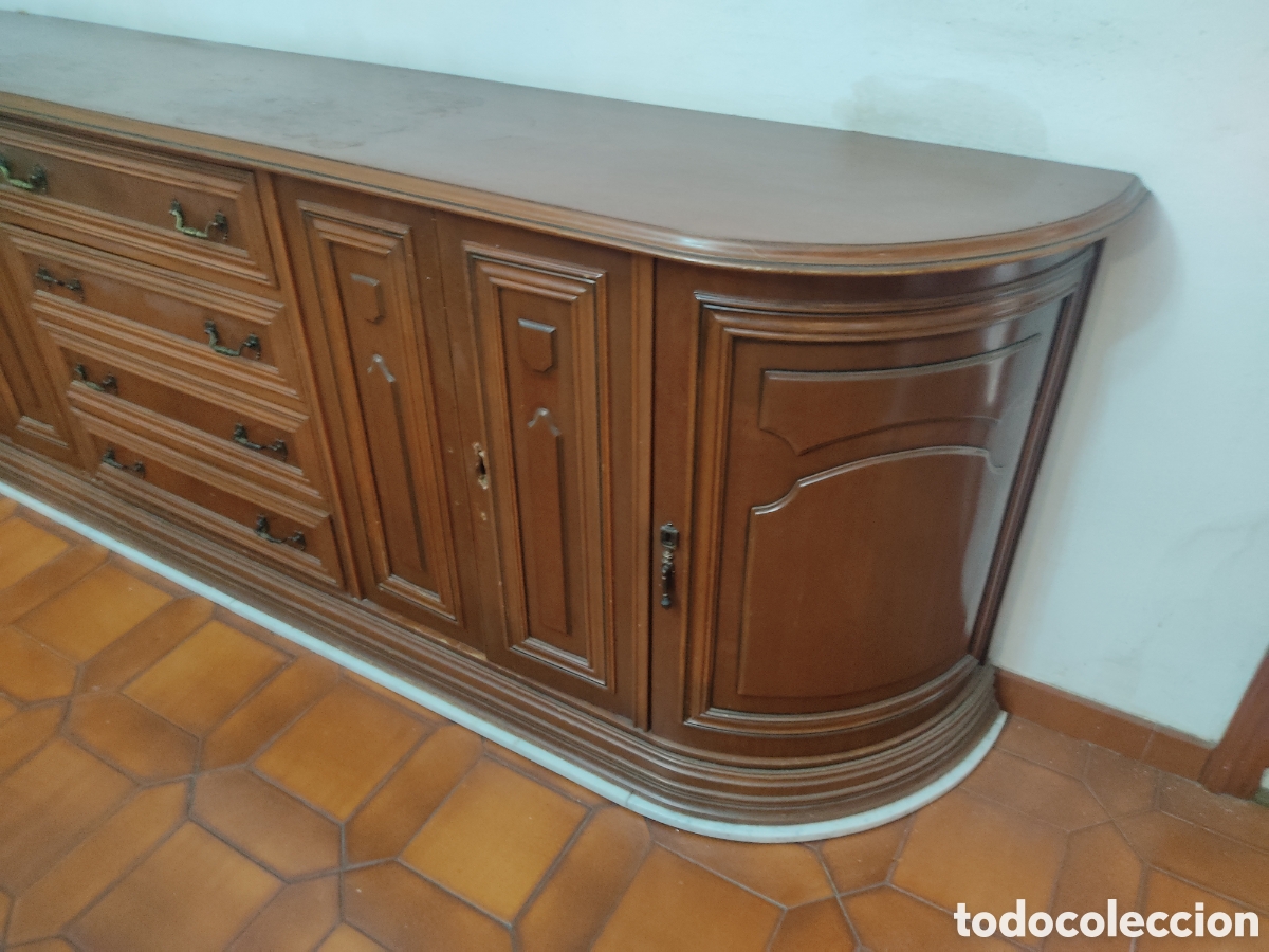 Antig&uuml;edades: Mueble comedor grande madera y marmol - Foto 6