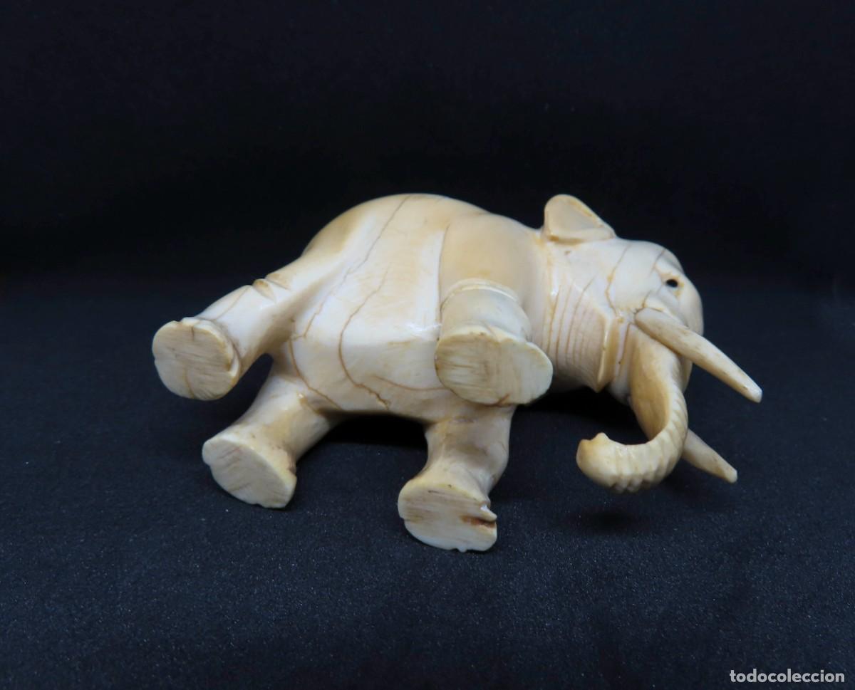 Antig&uuml;edades: Figura de elefante en marfil - Foto 5