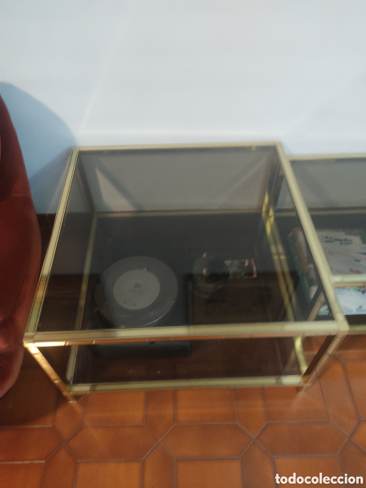 Antig&uuml;edades: Mesa cristal (2 unidades) - Foto 2