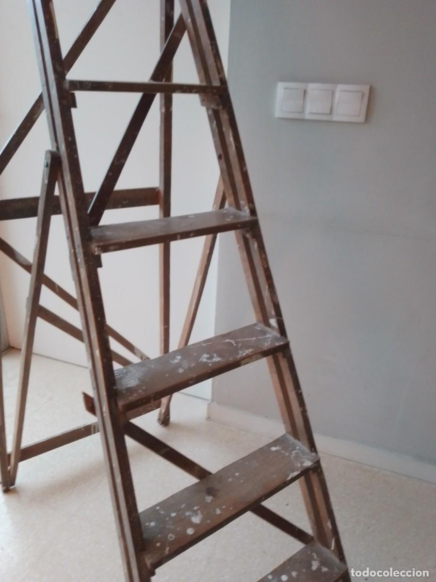 Antig&uuml;edades: Escalera antigua de madera - Foto 4