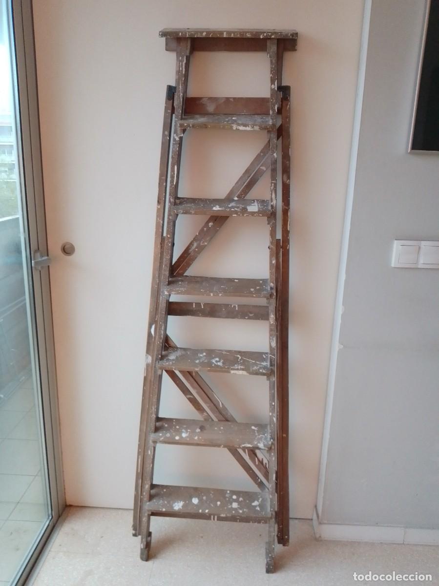 Antig&uuml;edades: Escalera antigua de madera - Foto 8