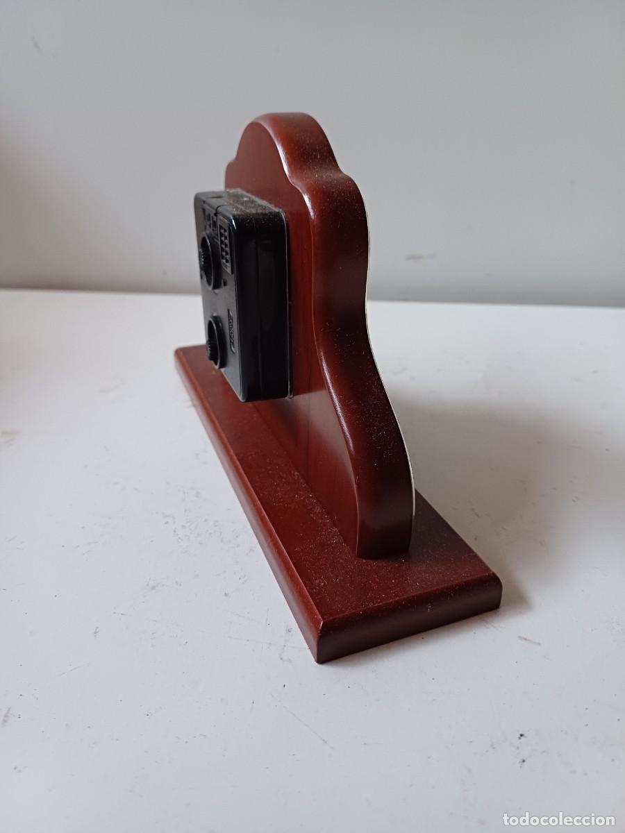 Antig&uuml;edades: RELOJ SOBREMESA PLATA Y MADERA (19 x 11 cms) - Foto 4