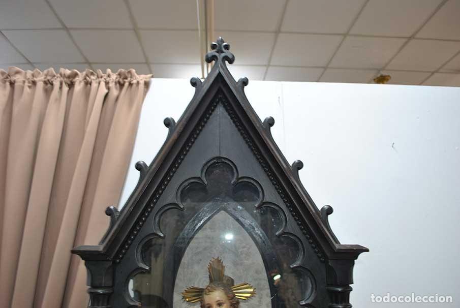 Antig&uuml;edades: CAPILLA ANTIGUA TALLADA ESTILO G&Oacute;TICO - Foto 5