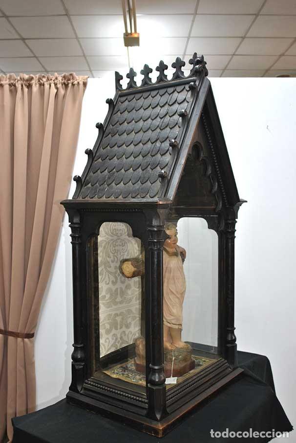 Antig&uuml;edades: CAPILLA ANTIGUA TALLADA ESTILO G&Oacute;TICO - Foto 6