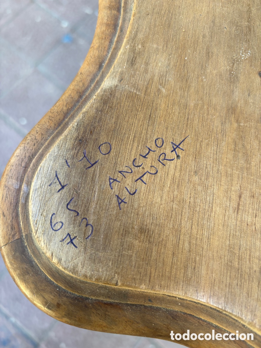 Antig&uuml;edades: Mesa Luis XV NOGAL S XIX - Foto 5