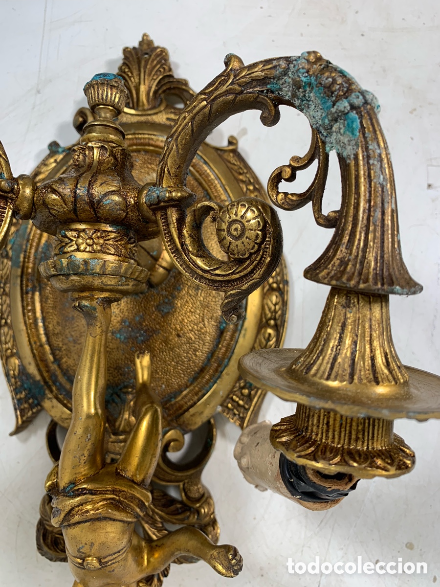 Antig&uuml;edades: 01_ Aplique bronce querubines - Foto 4