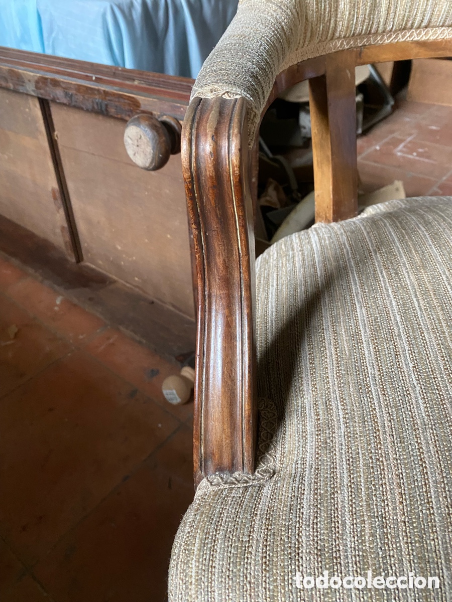 Antig&uuml;edades: Sill&oacute;n en madera de nogal - Foto 2