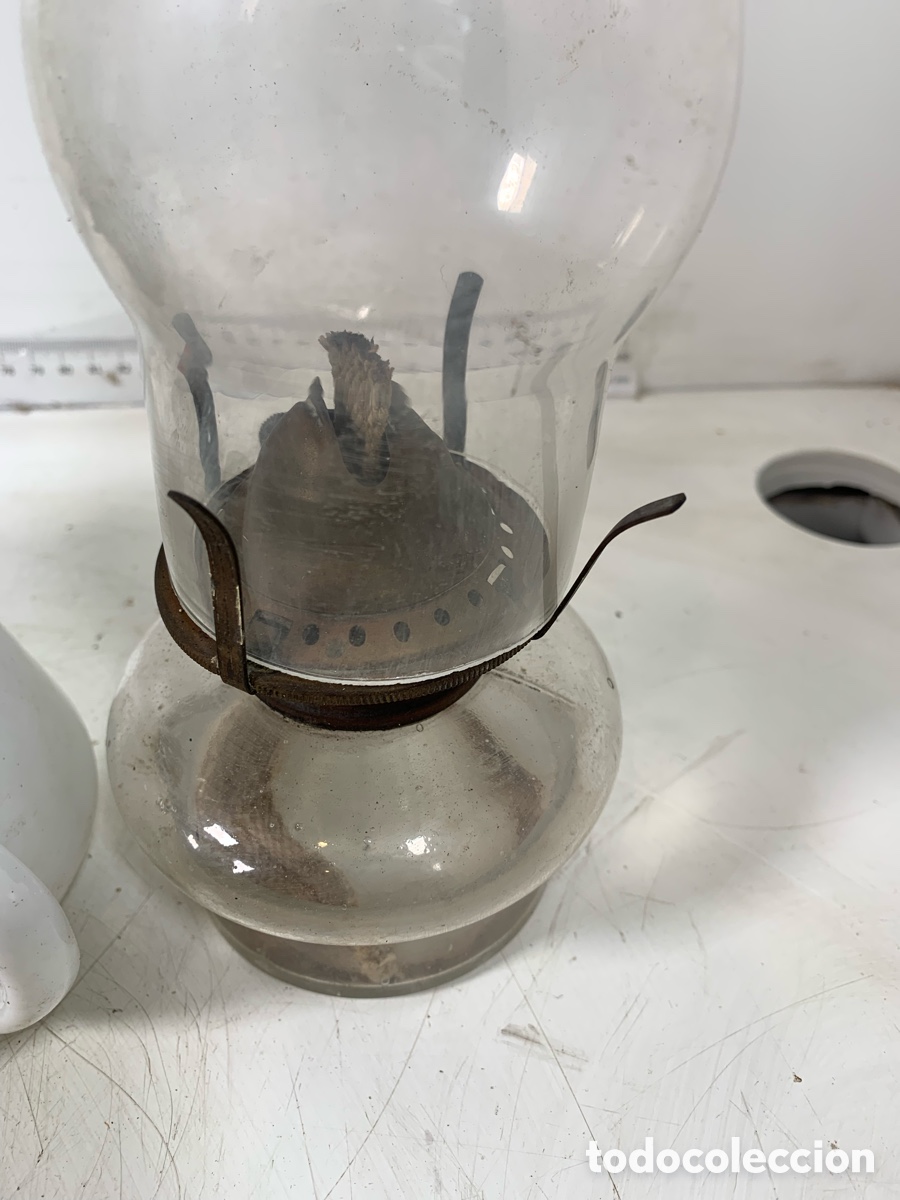 Antig&uuml;edades: 01_ Lote quinqu&eacute;s l&aacute;mparas de aceite - Foto 6