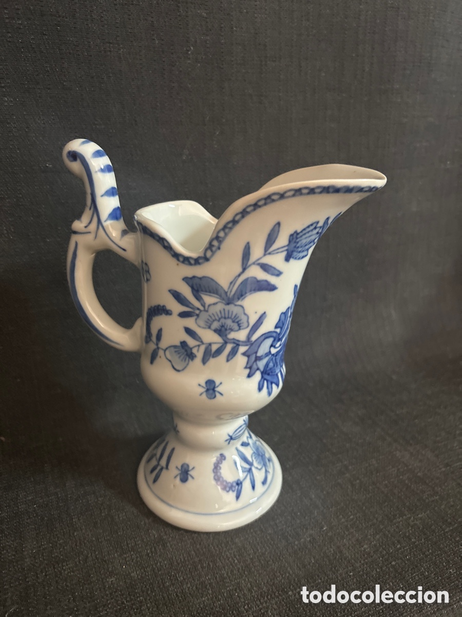 Antig&uuml;edades: Jarra azul de Ceramica - Foto 2