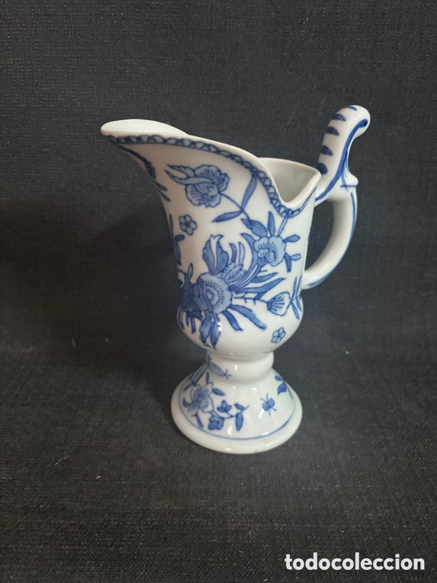 Antig&uuml;edades: Jarra azul de Ceramica - Foto 3