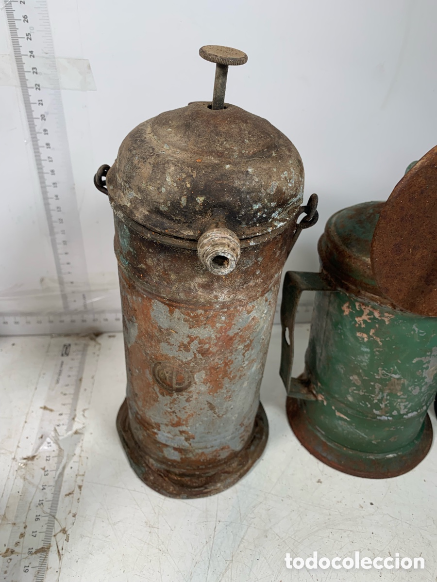 Antig&uuml;edades: 01_ Lote l&aacute;mparas de carburo - Foto 2