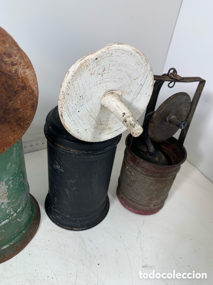 Antig&uuml;edades: 01_ Lote l&aacute;mparas de carburo - Foto 5
