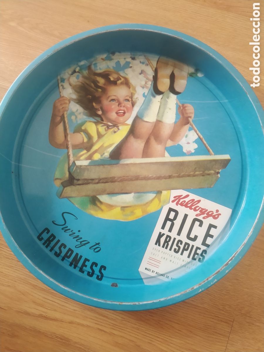 Antig&uuml;edades: Bandeja Kelloggs metalica - Foto 1