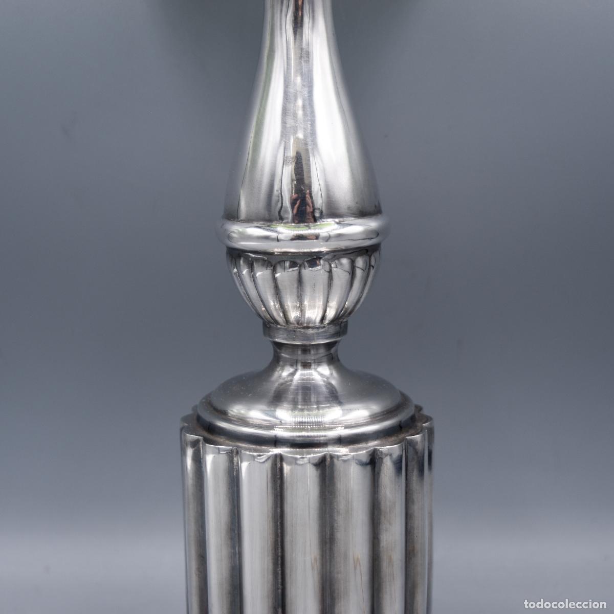 Antig&uuml;edades: L&aacute;mpara antigua de plata - Foto 12
