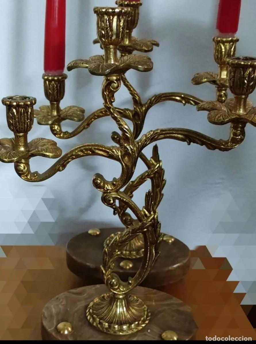 Antig&uuml;edades: Pareja de candelabros - Foto 2