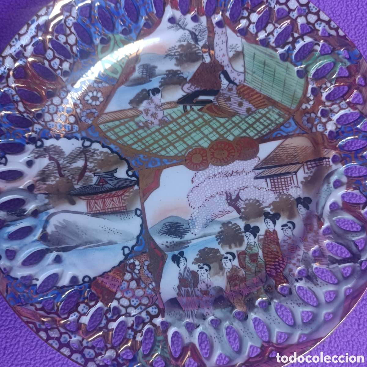 Antig&uuml;edades: Plato chino calado - Foto 2