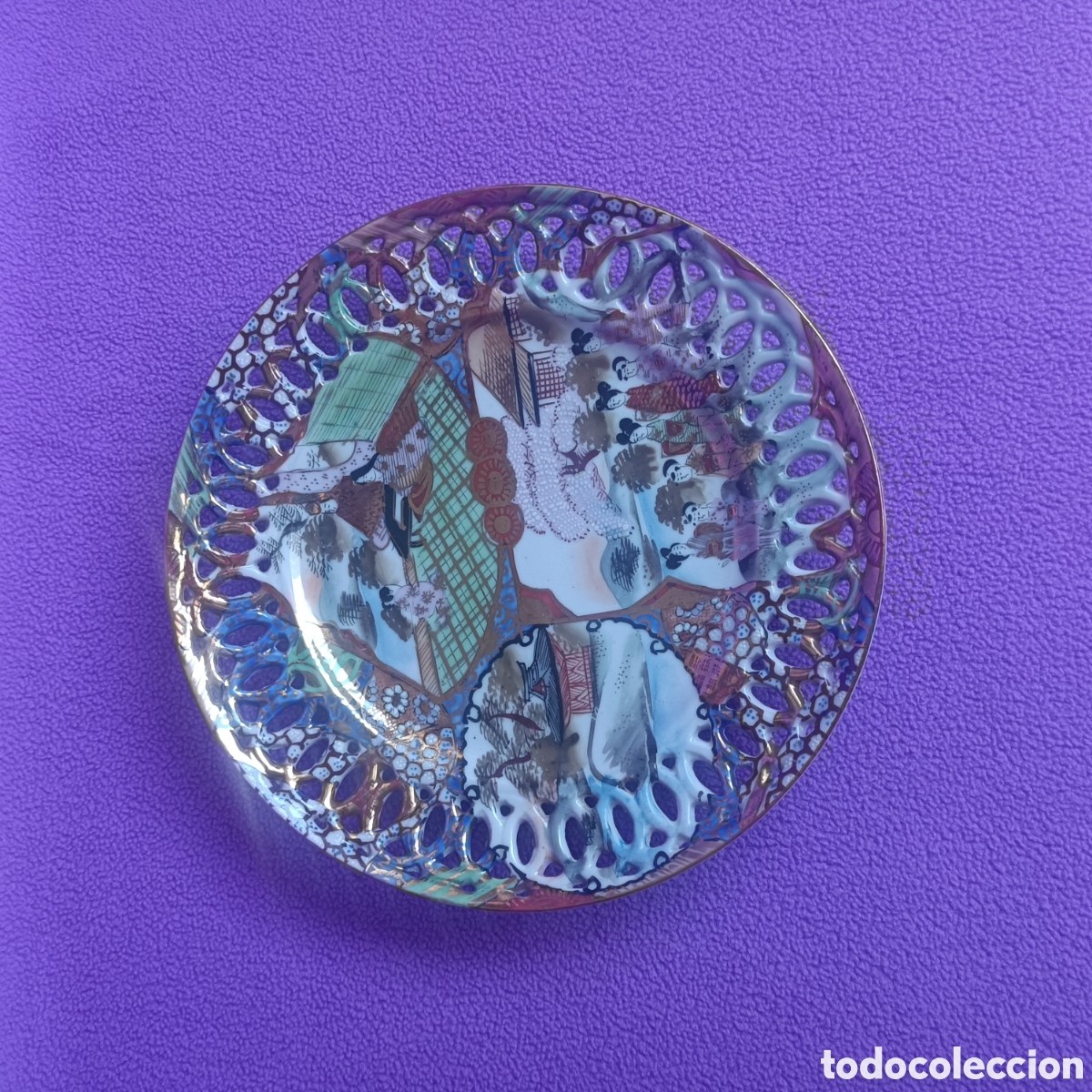 Antig&uuml;edades: Plato chino calado - Foto 1