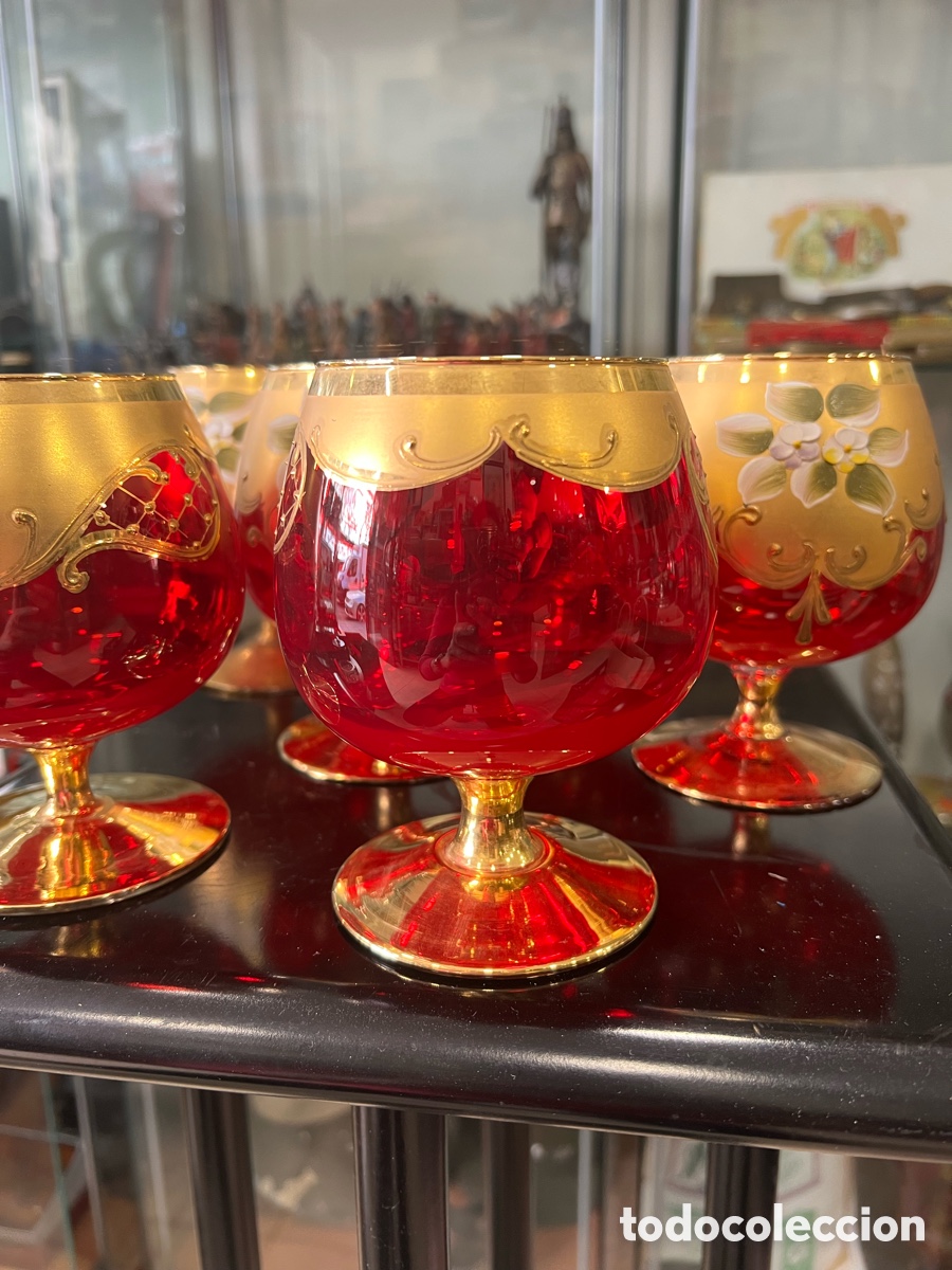 Antig&uuml;edades: Lote de 6 copas de co&ntilde;ac (echas en Italia) - Foto 6