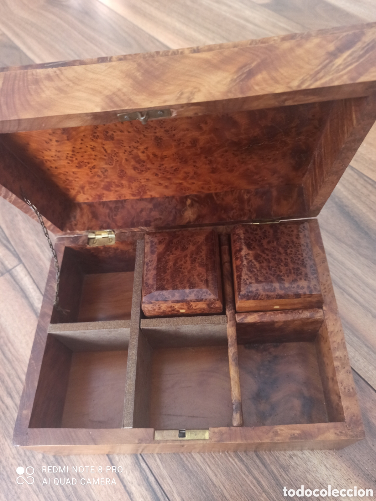 Antig&uuml;edades: Espectacular caja antigua de t&eacute;. Impecable - Foto 5