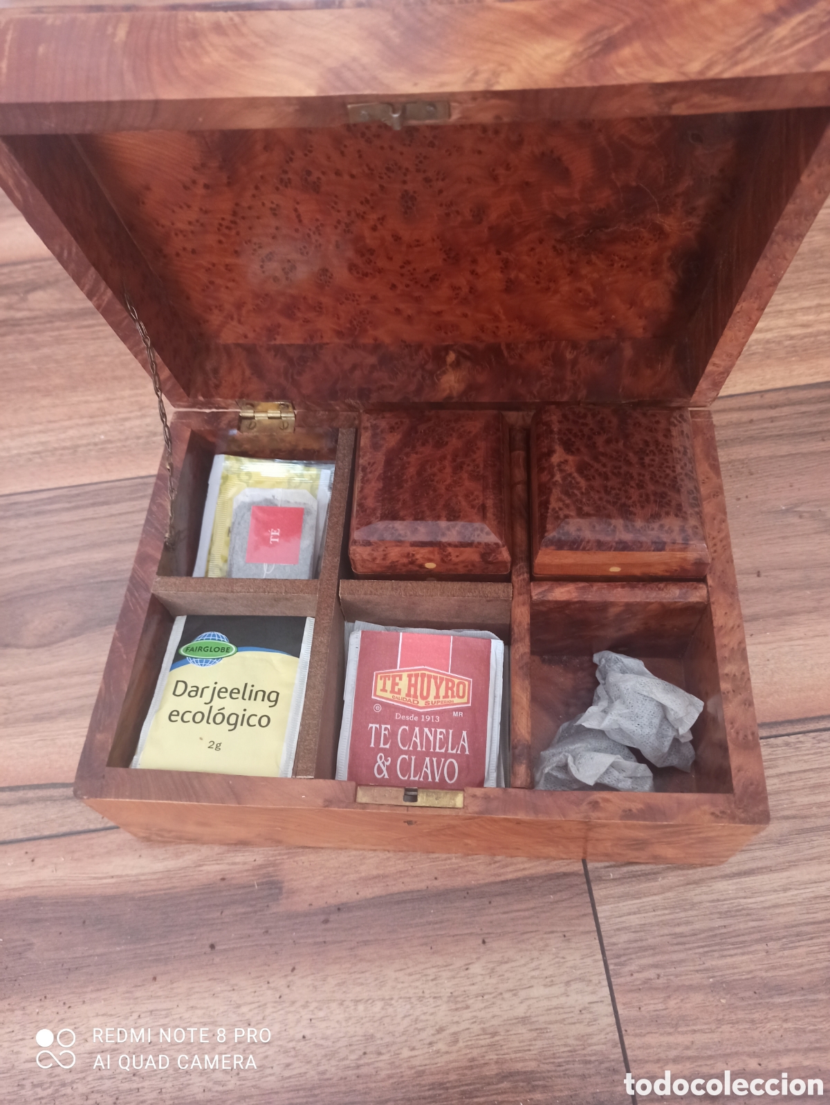 Antig&uuml;edades: Espectacular caja antigua de t&eacute;. Impecable - Foto 6