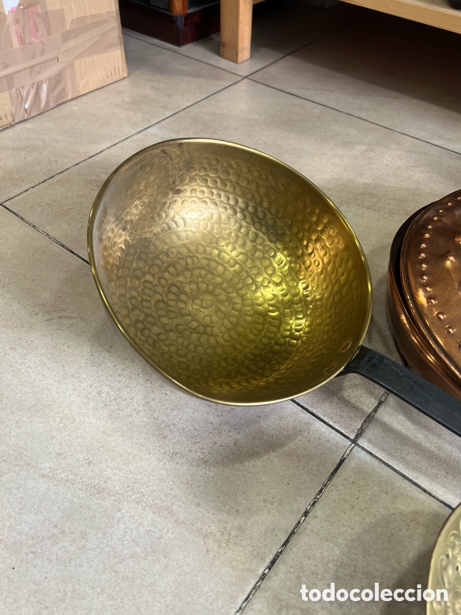 Antig&uuml;edades: Lote de utensilios cobre y bronce - Foto 2