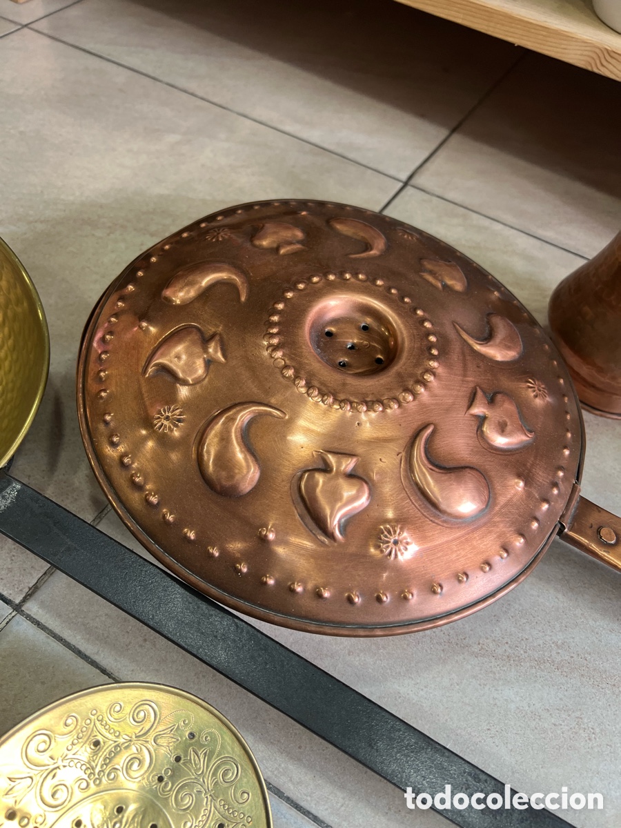 Antig&uuml;edades: Lote de utensilios cobre y bronce - Foto 5