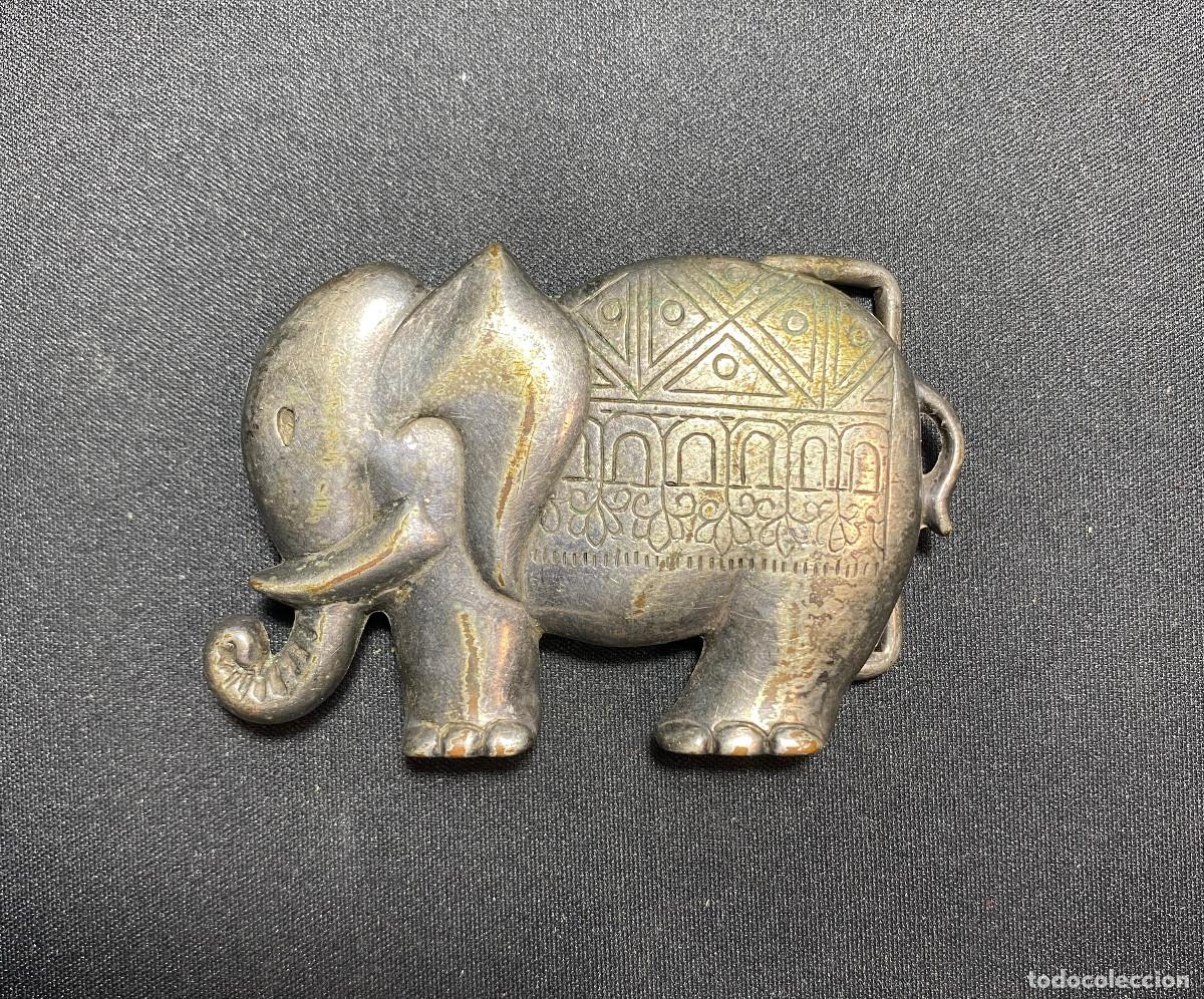 Antig&uuml;edades: HEBILLA CINTUR&Oacute;N ELEFANTE MADE IN SPAIN - Foto 1
