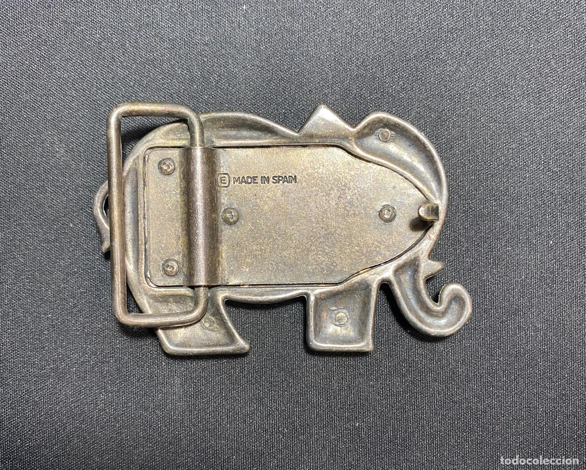 Antig&uuml;edades: HEBILLA CINTUR&Oacute;N ELEFANTE MADE IN SPAIN - Foto 2