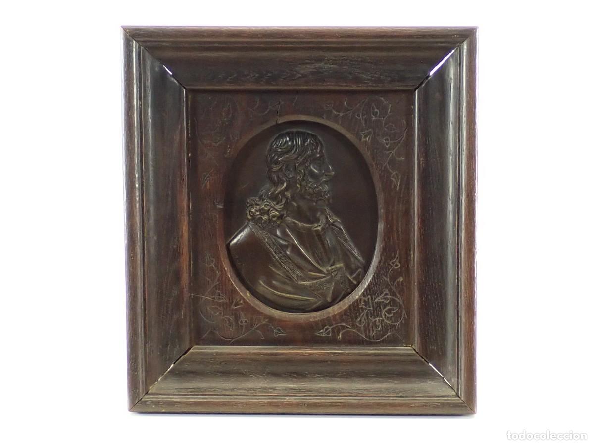 Antig&uuml;edades: CABEZA DE CRISTO. RELIEVE EN BRONCE - Foto 1