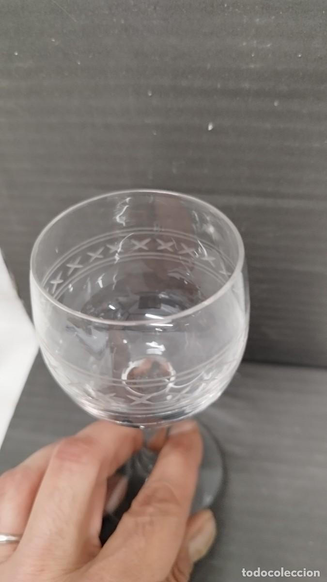 Antig&uuml;edades: Antigua copa de cristal tallado - Foto 3