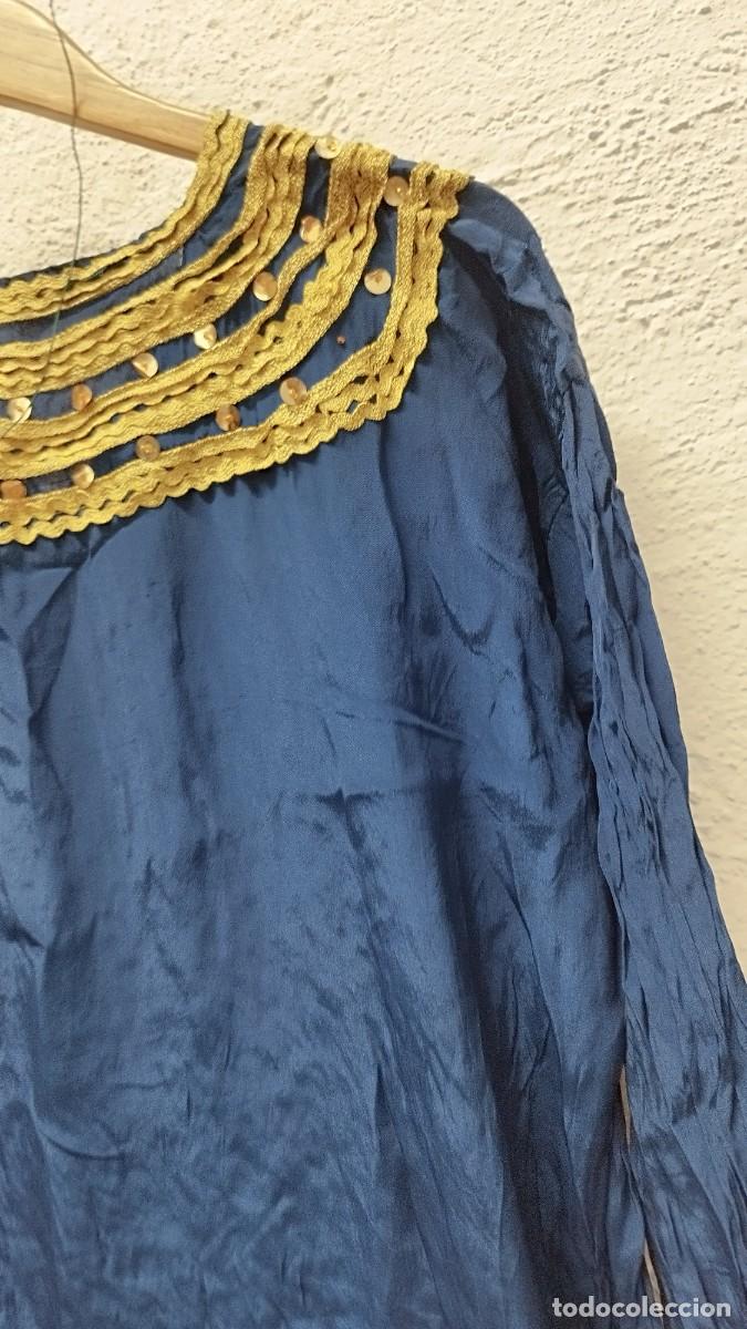 Antig&uuml;edades: Antigua chilaba &aacute;rabe,de color azul - Foto 12