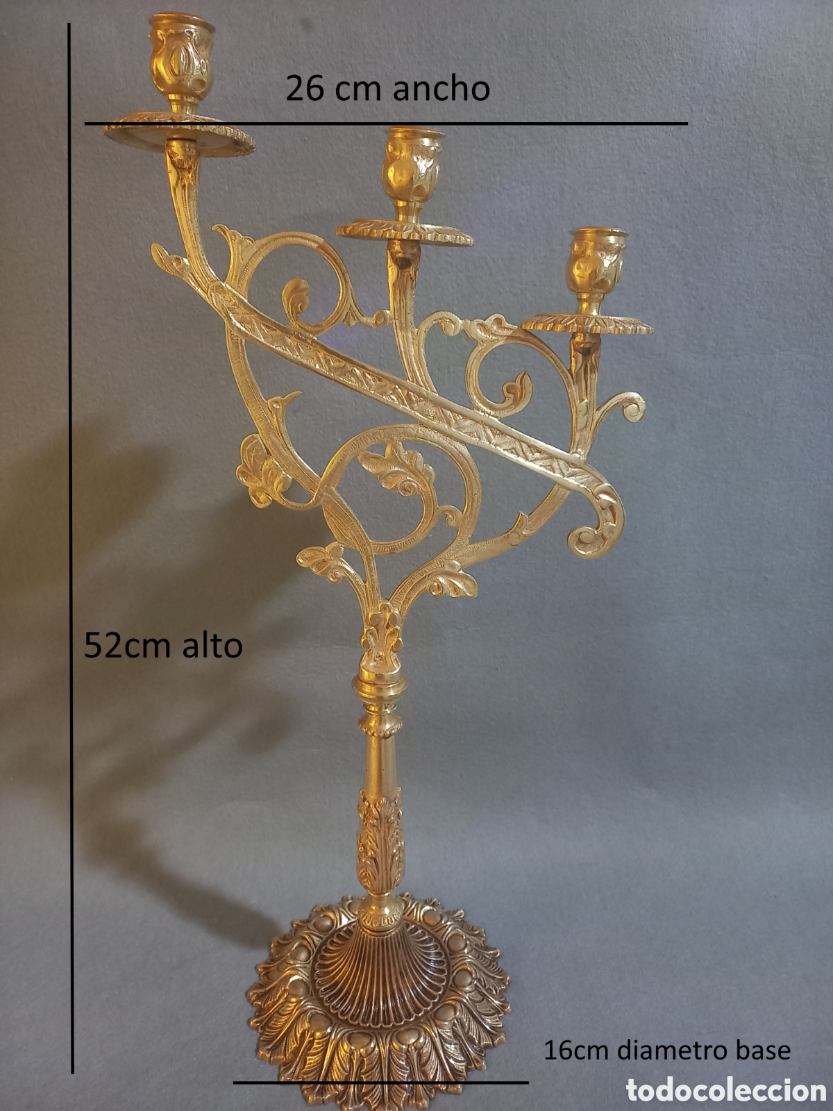 Antig&uuml;edades: Candelabro de bronce - Foto 3