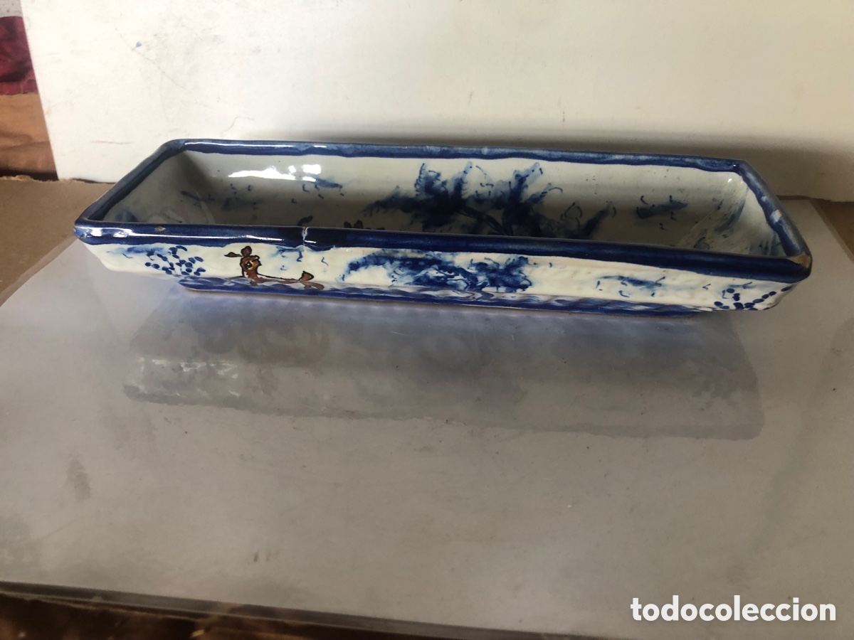 Antig&uuml;edades: BANDEJA DE CERAMICA PARA LAPICES - Foto 2