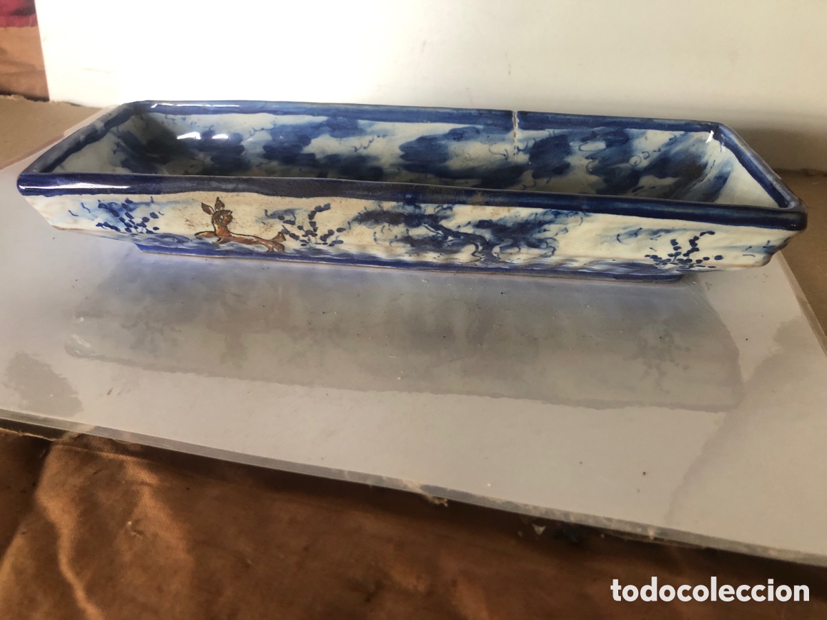 Antig&uuml;edades: BANDEJA DE CERAMICA PARA LAPICES - Foto 3