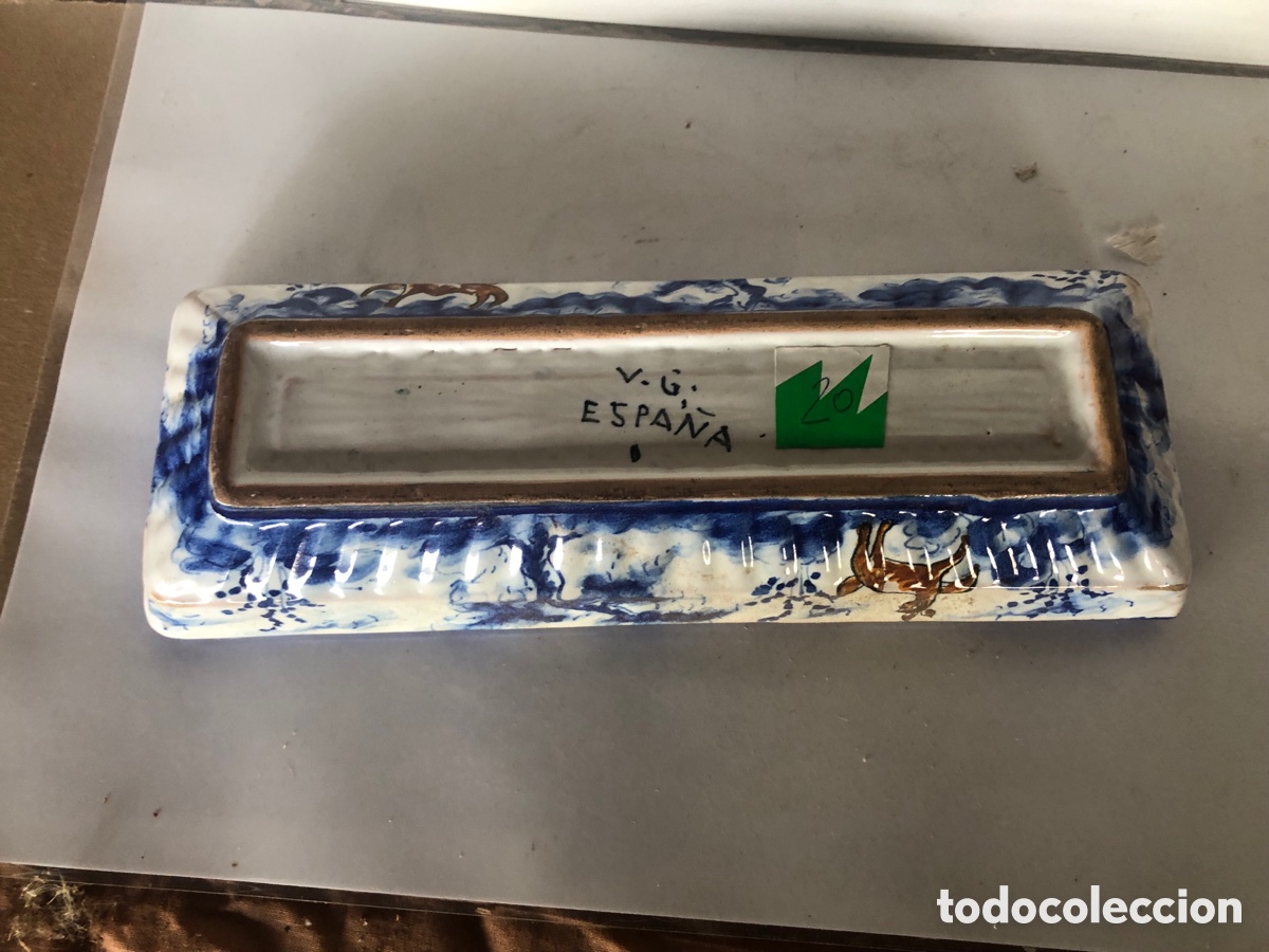 Antig&uuml;edades: BANDEJA DE CERAMICA PARA LAPICES - Foto 4