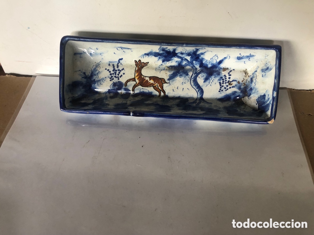 Antig&uuml;edades: BANDEJA DE CERAMICA PARA LAPICES - Foto 1