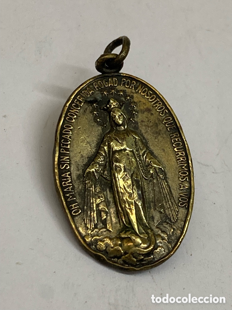 Antig&uuml;edades: Medalla religiosa metal C212 - Foto 1
