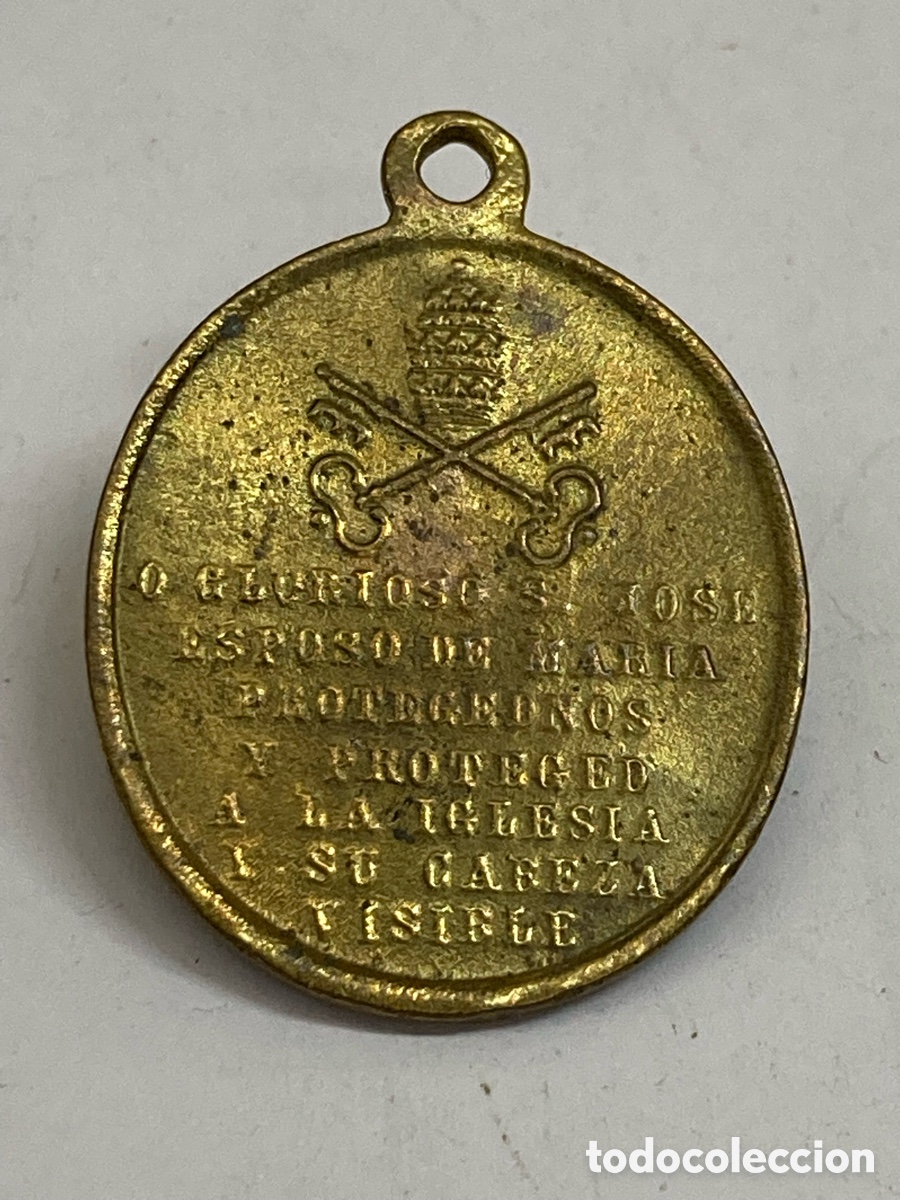 Antig&uuml;edades: Medalla religiosa metal C212 - Foto 2