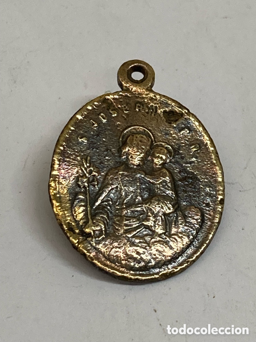 Antig&uuml;edades: Medalla religiosa metal C212 - Foto 2