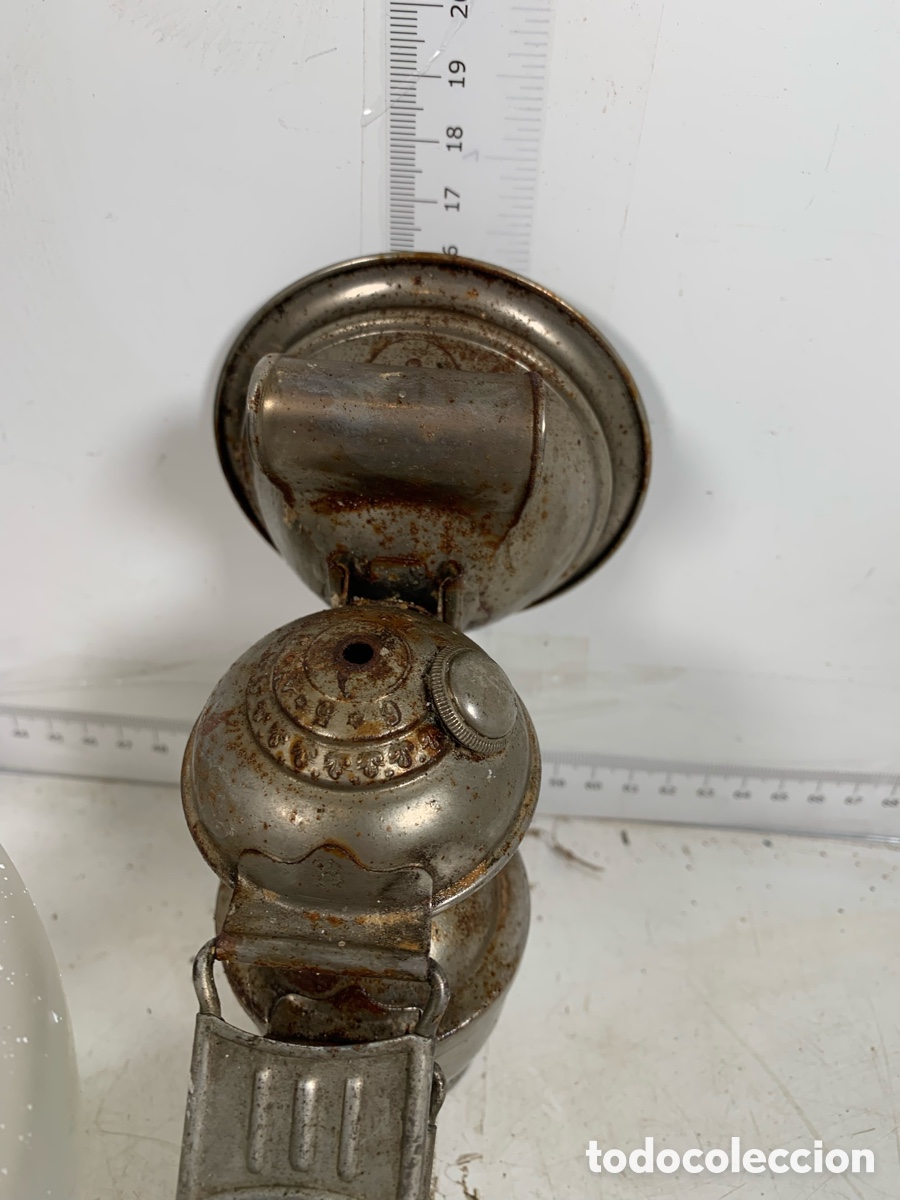 Antig&uuml;edades: 01_ L&aacute;mpara de carburo de bicicleta - Foto 5