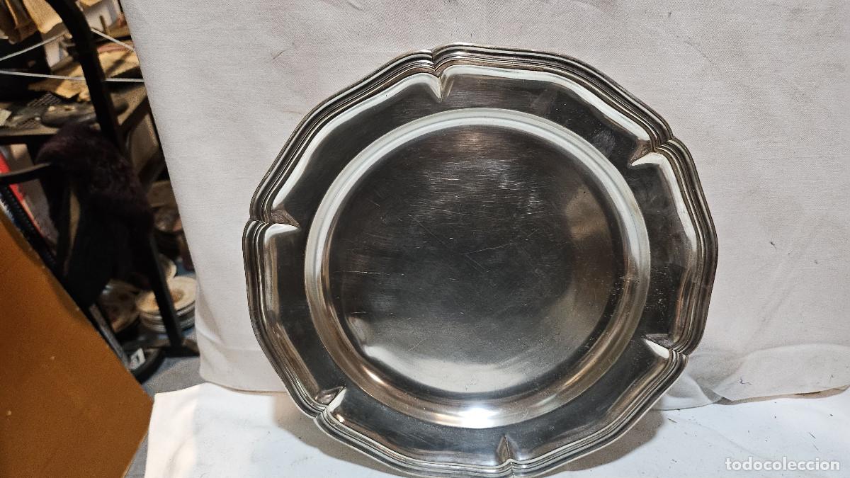 Antig&uuml;edades: plato ba&ntilde;ada en plata - Foto 2